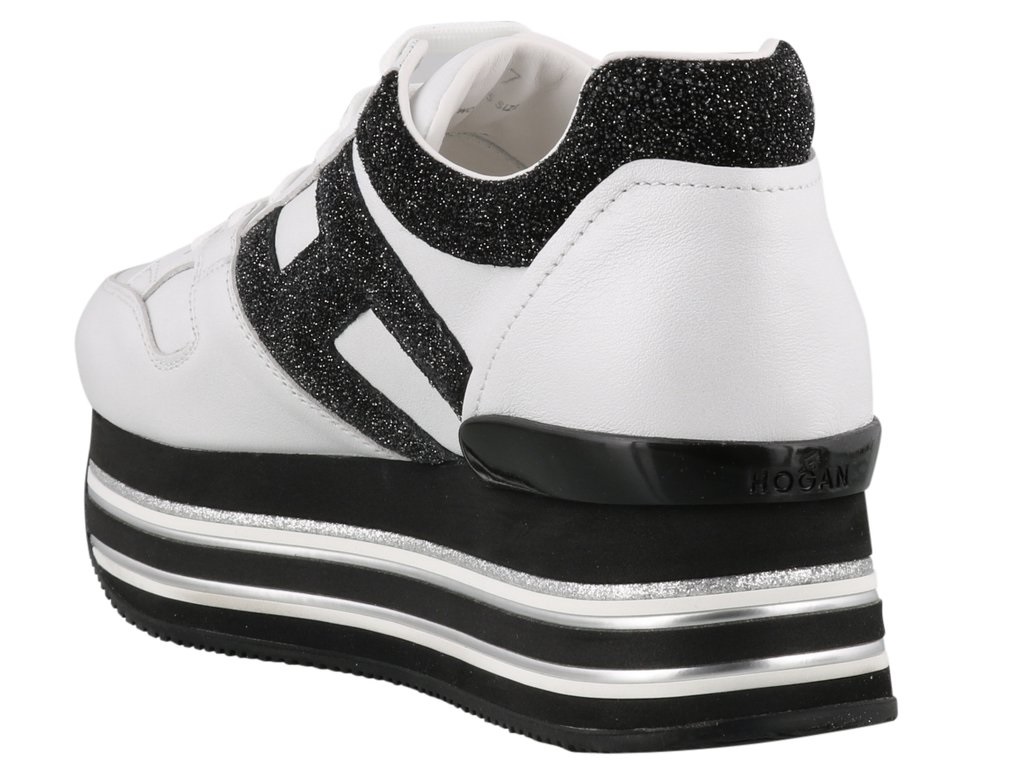 Hogan Ladies Maxi H222 Striped Platform Sneakers HXW5330T548OUH 0351 -  Shoes - Jomashop