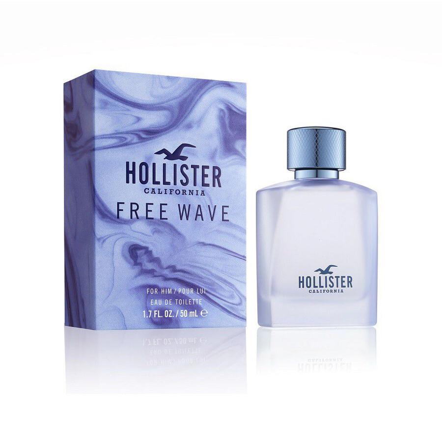 Hollister Men's Free Wave EDT Spray 1.7 oz Fragrances 0 85715266323