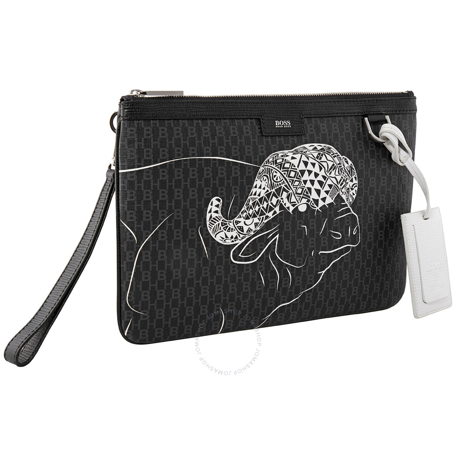 Hugo Boss Black Meissen Lion Clutch Bag 50423529001 Handbags, Hugo