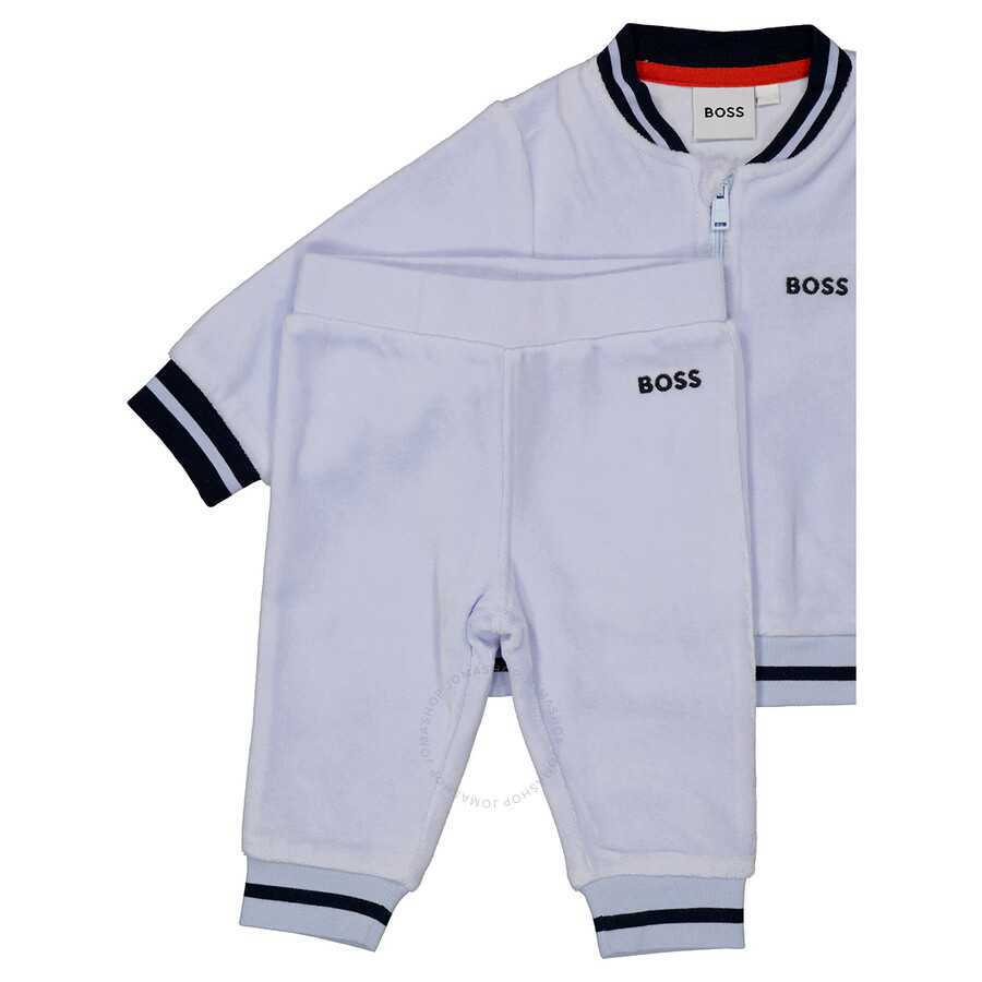 Hugo Boss Infant Pale Blue Track Suit Set, Size 9M J98371771 Apparel