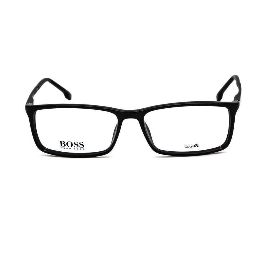 Hugo Boss Men's Black Rectangular Eyeglass Frames BOSS118408070058