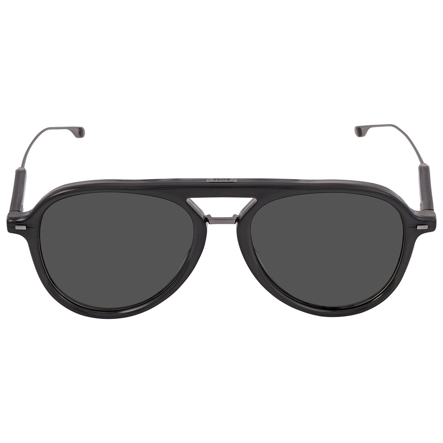 Hugo Boss Polarized Grey Pilot Men's Sunglasses BOSS 1356/S 0KB7/Z1 54 716736691244 Sunglasses