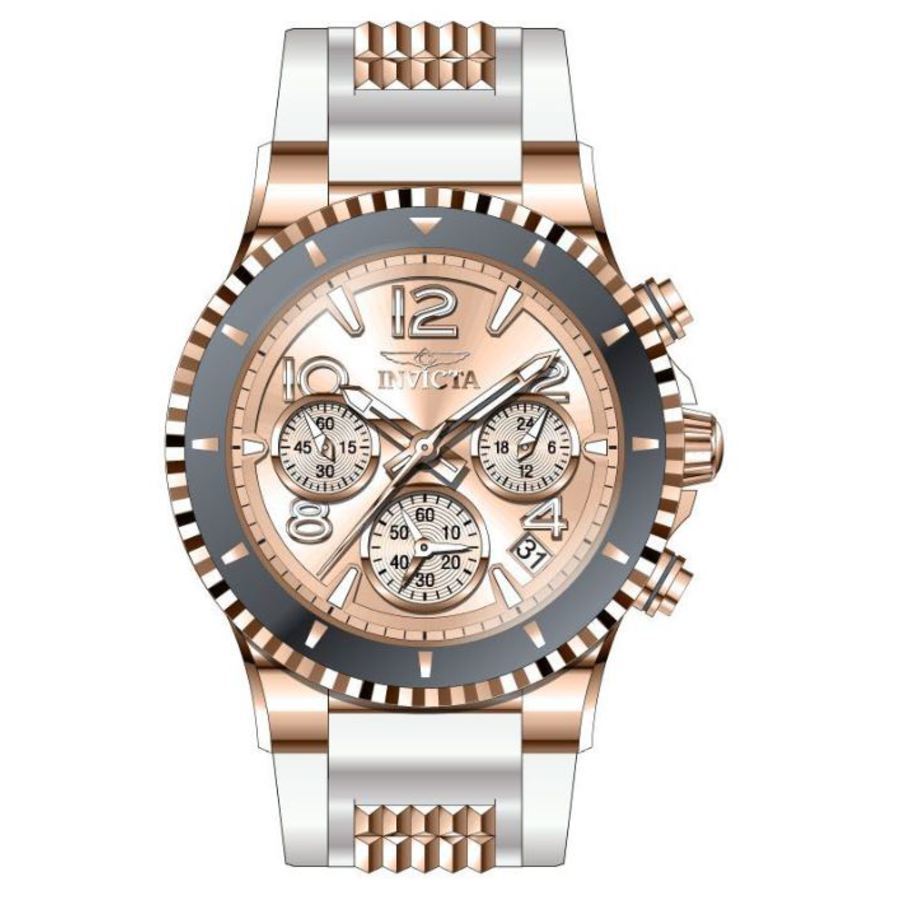 Invicta BLU Chronograph Quartz Rose Gold Dial Ladies Watch 36910 