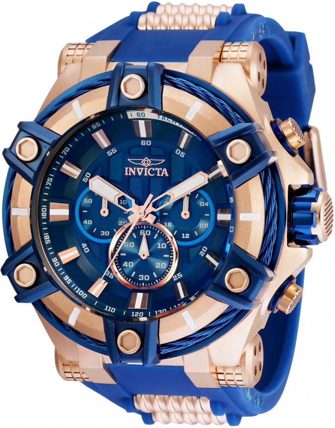 Invicta Bolt Chronograph GMT Quartz Blue Dial Men s Watch 35549 Invicta Bolt Chronograph GMT Quartz Blue Dial Men s Watch 35549