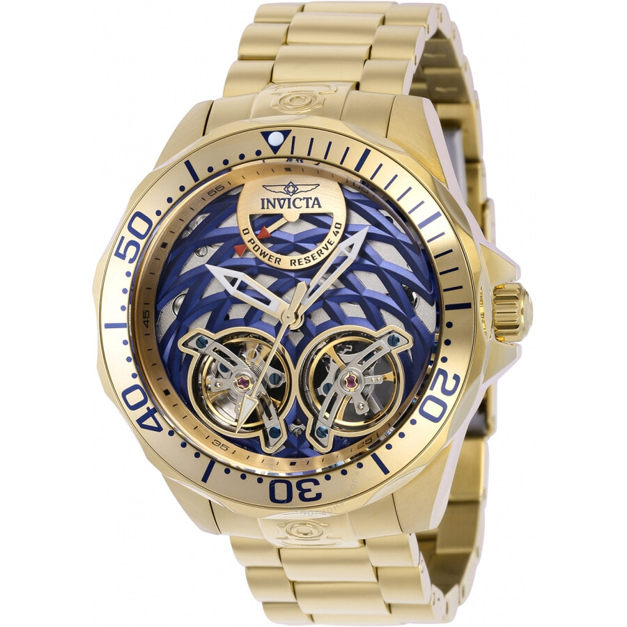 Grand Diver Automatic Double Open Heart Blue Dial Men's Watch
