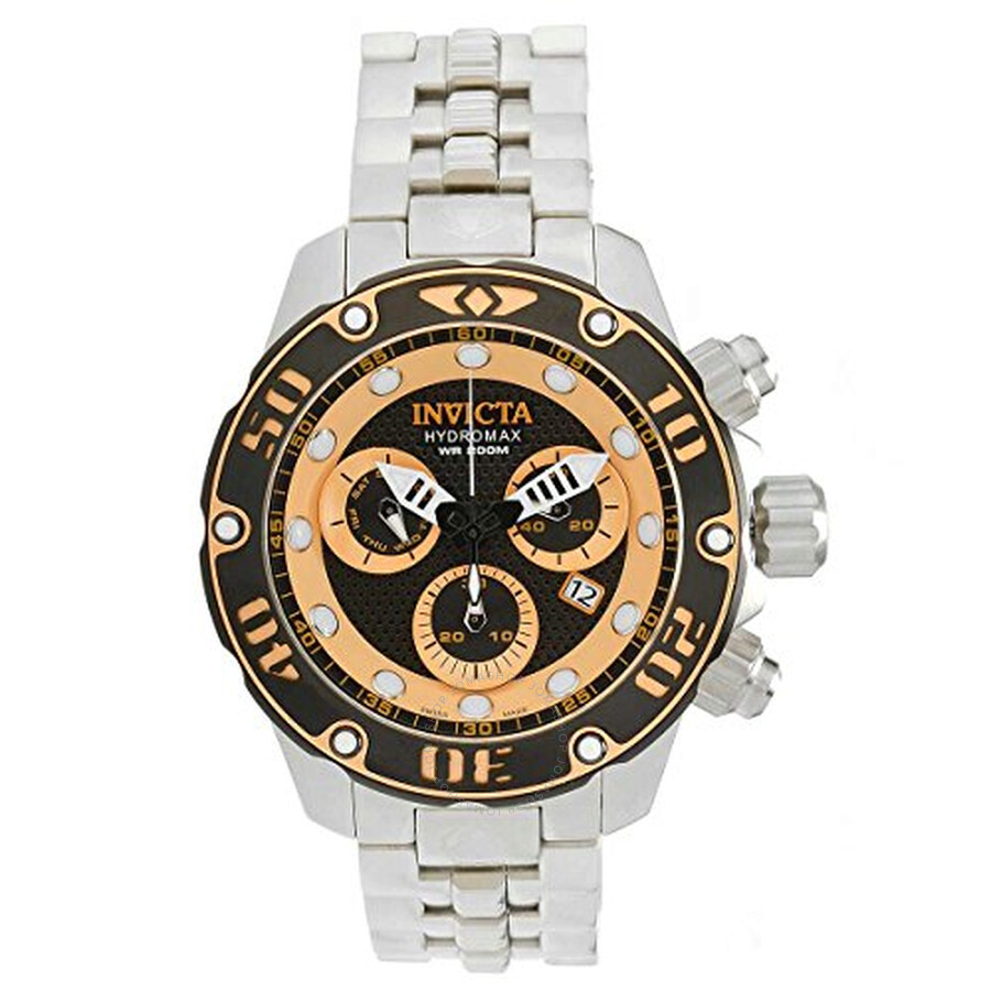 Hydromax Chronograph Black and Yellow Dial Stainless Steel Men's Watch