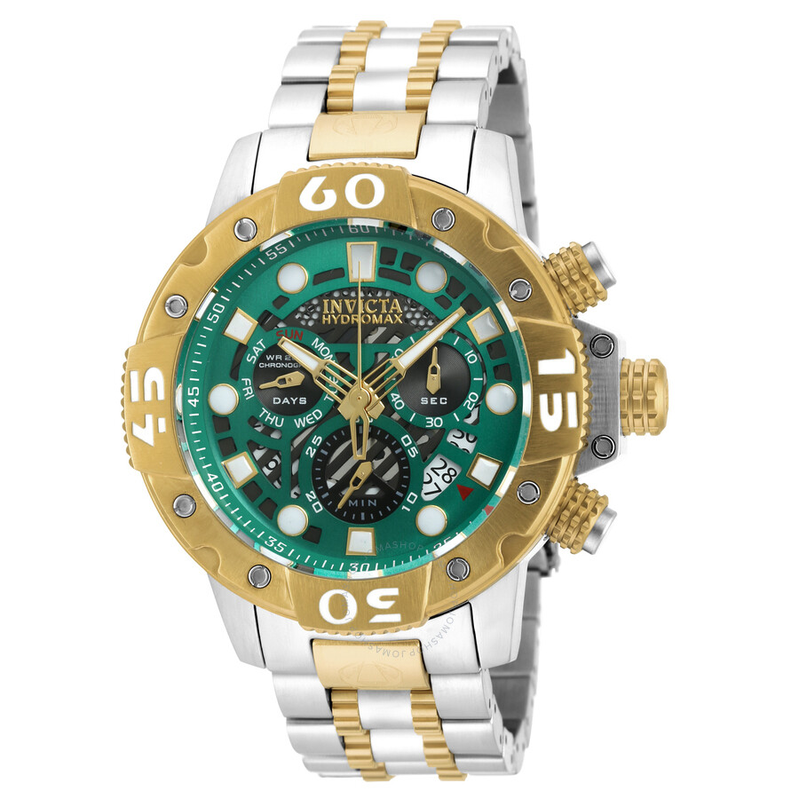 Hydromax Chronograph Quartz Green Dial Men's Watch