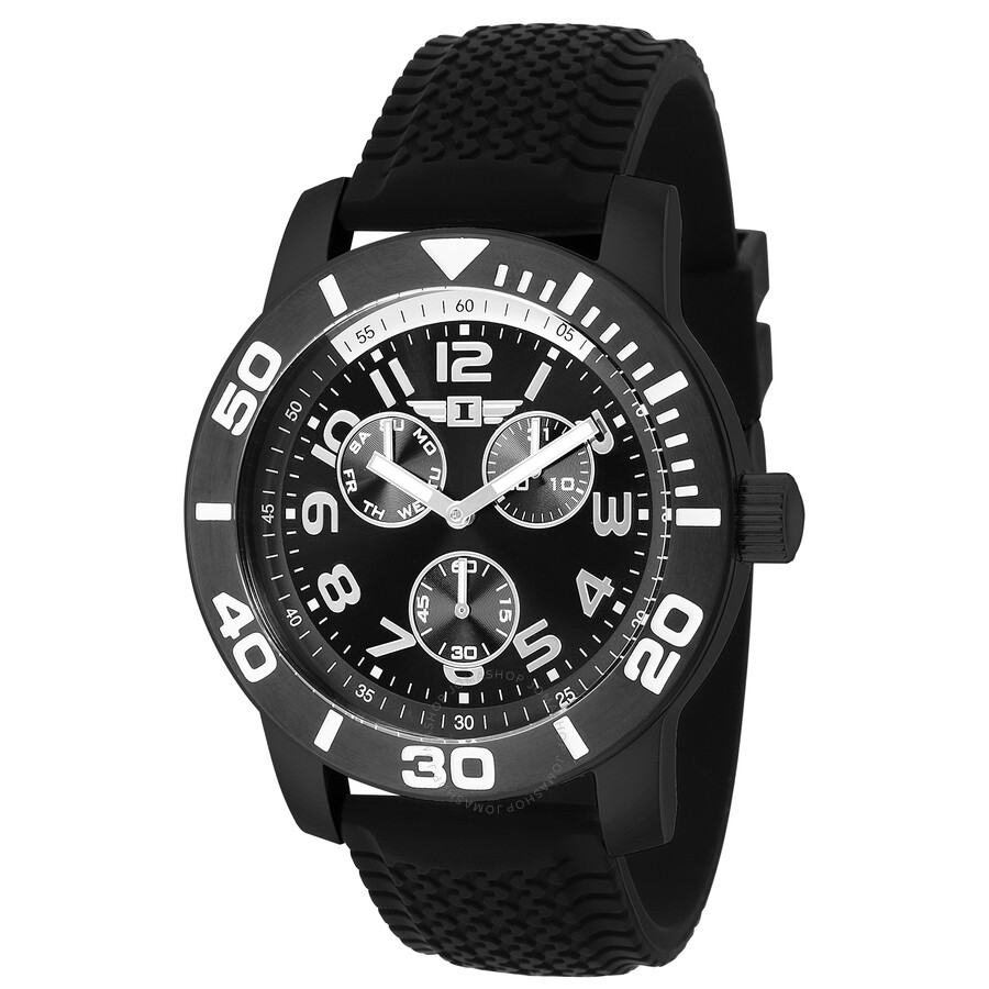 I By Quartz Black Dial Men's Watch