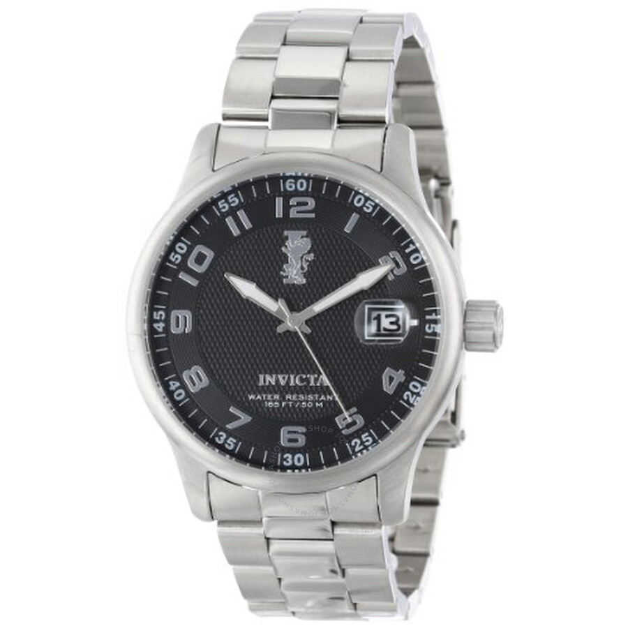 I Force Black Dial Stainless Steel Men's Watch
