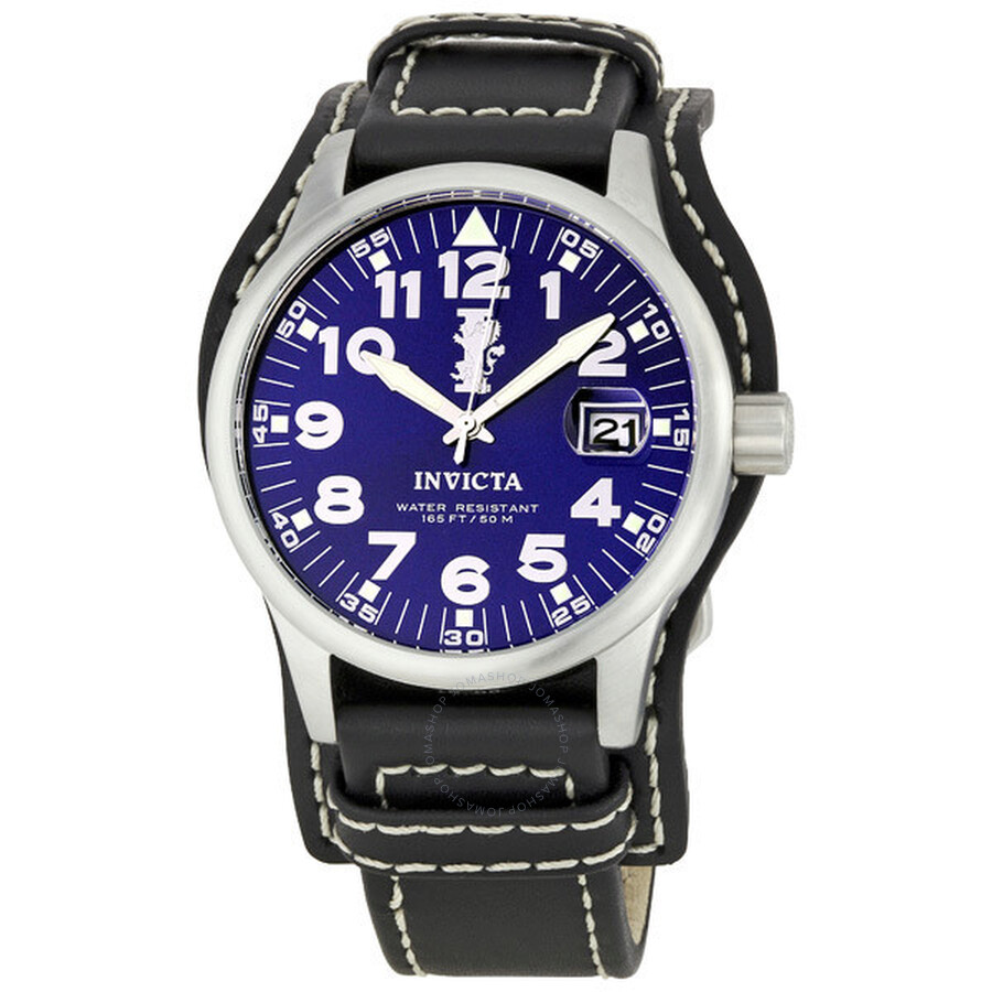 I Force Black Leather Men's Watch