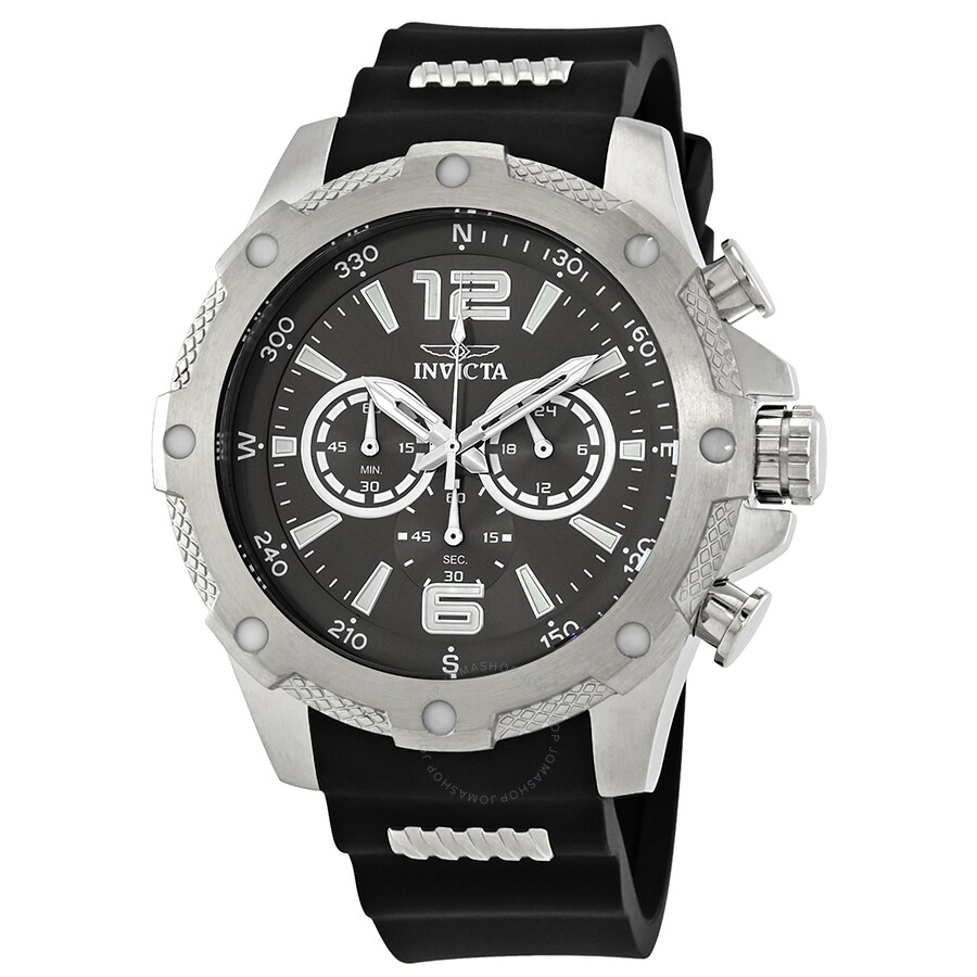 I-Force Charcoal Dial Black Polyurethane Men's Watch
