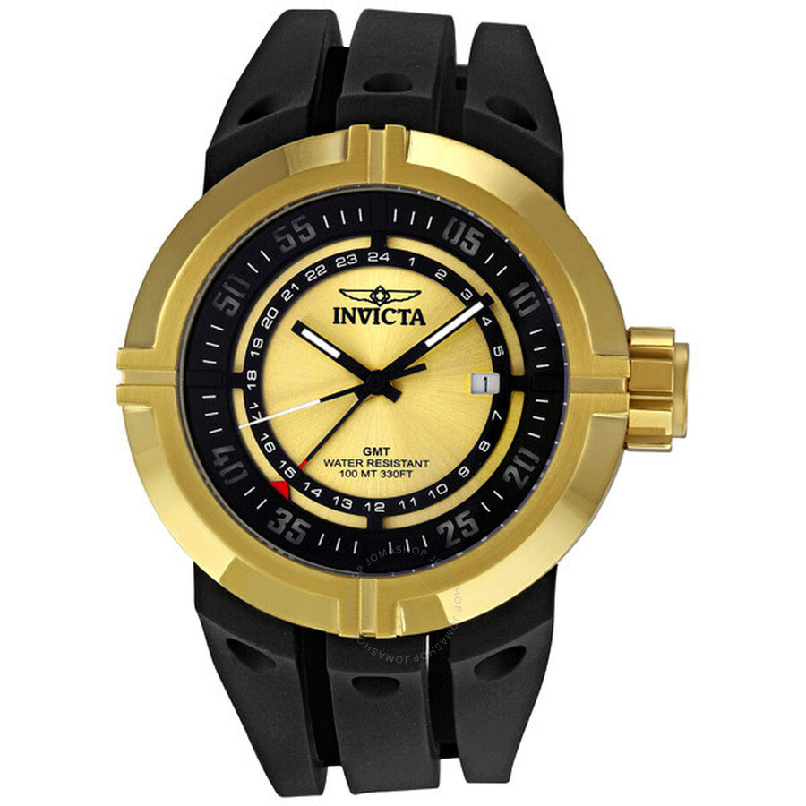 I Force Gold-tone GMT Men's Watch