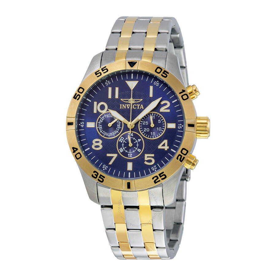 I- Force Multi-Function Blue Dial Two-tone Men's Watch