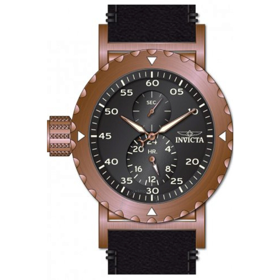I-Force Black Dial Rose Rose Gold-tone Men's Watch