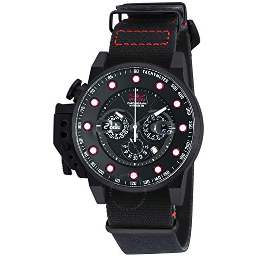 I-Force Chronograph Black Dial Black Nylon Men's Watch