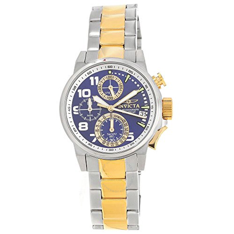 I-Force Chronograph Blue Dial Two-tone Ladies Watch