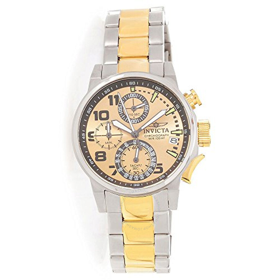 I-Force Chronograph Gold Dial Two-tone Ladies Watch
