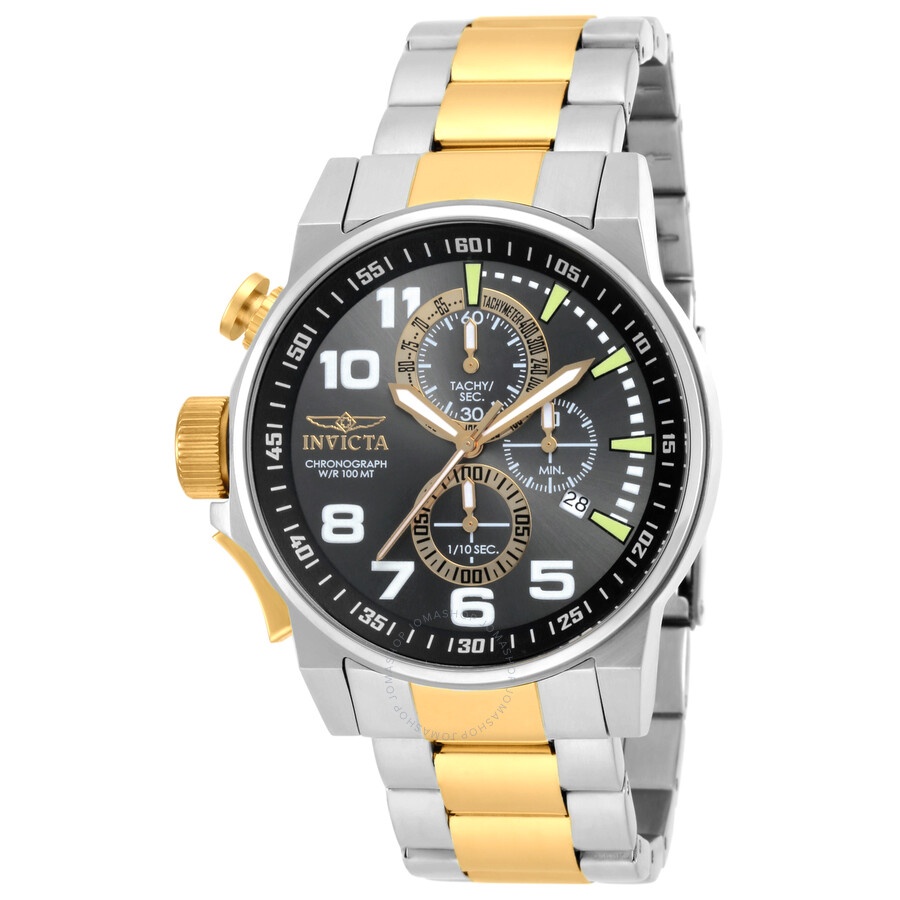 I-Force Chronograph Gunmetal Dial Two-tone Men's Watch