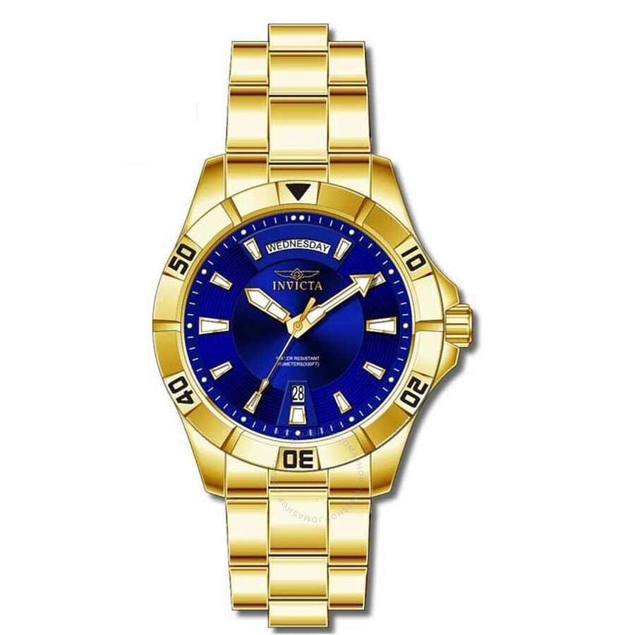 II Collection Stainless Steel Gold-tone Blue Dial Men's Watch