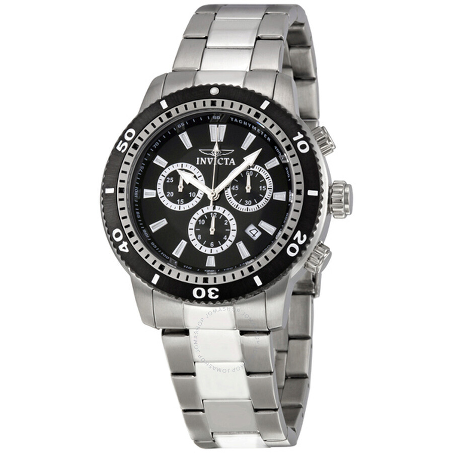II Sport Black Dial Stainless Steel Men's Watch