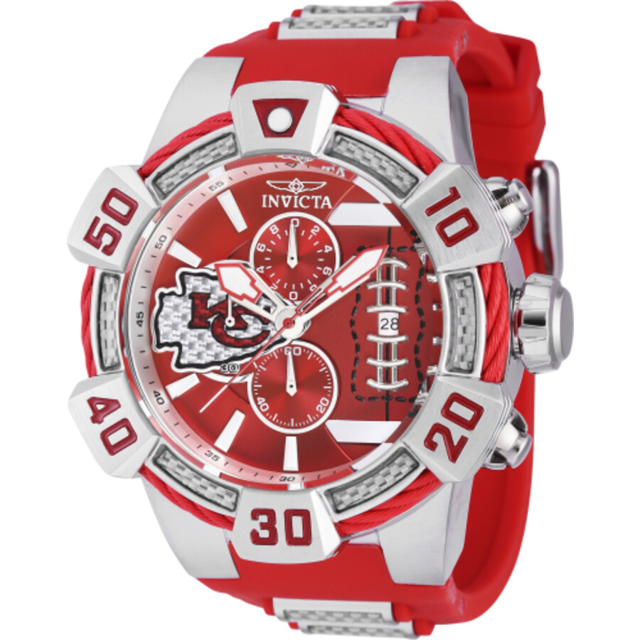 Invicta NFL Kansas City Chiefs Chronograph Quartz Men's Watch 41576 886678556557 Watches, NFL