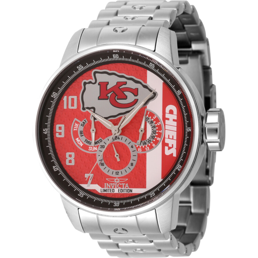 Invicta NFL Kansas City Chiefs GMT Quartz Men's Watch 45137 886678599356 Watches, NFL