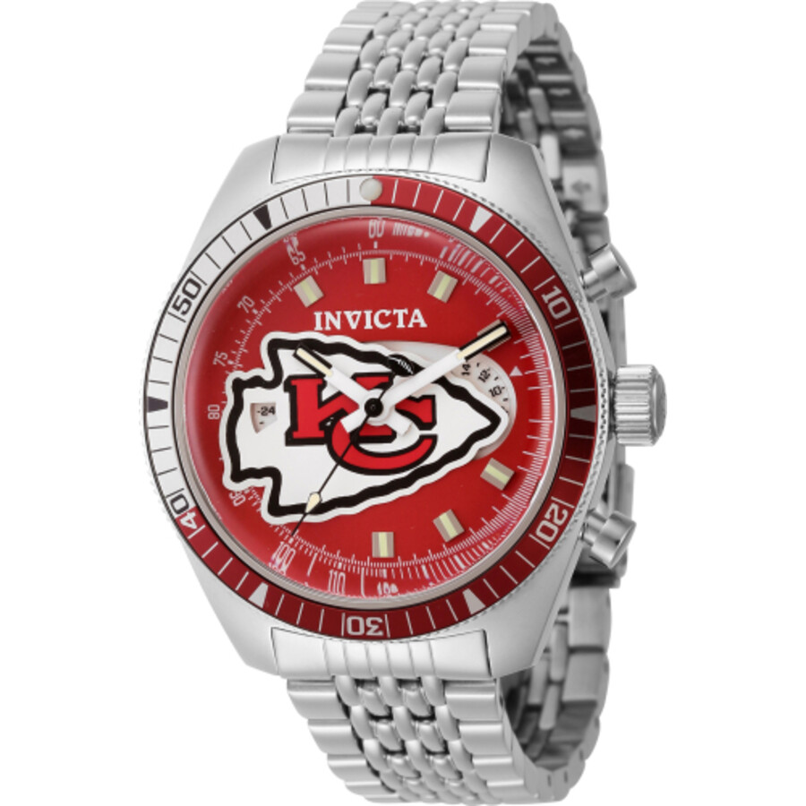 Invicta Nfl Kansas City Chiefs Quartz Green Dial Men's Watch 45004 886678598168 Watches, NFL
