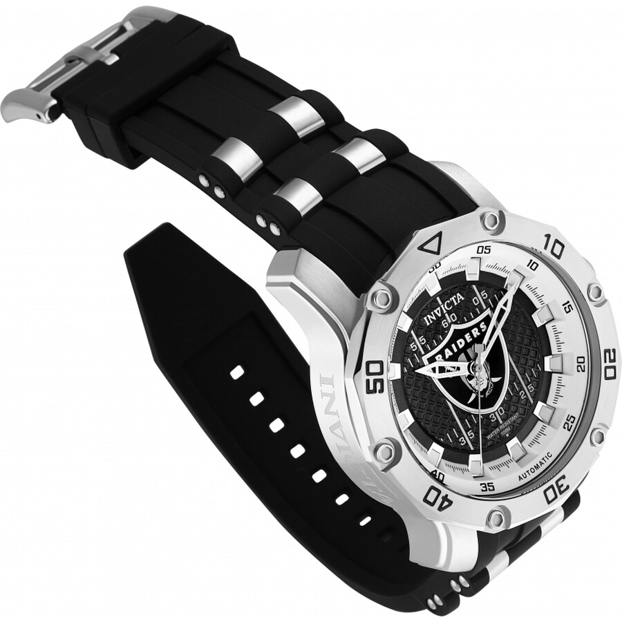 Invicta NFL Oakland Raiders Automatic Black Dial Men's Watch 32029
