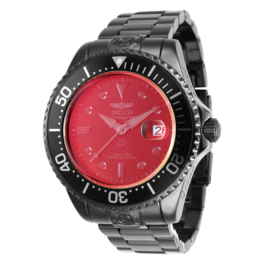 invicta watch red and black