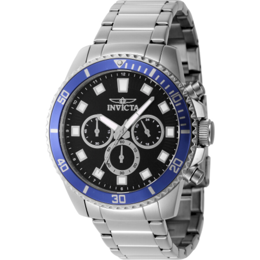 Invicta Pro Diver Chronograph GMT Quartz Black Dial Men