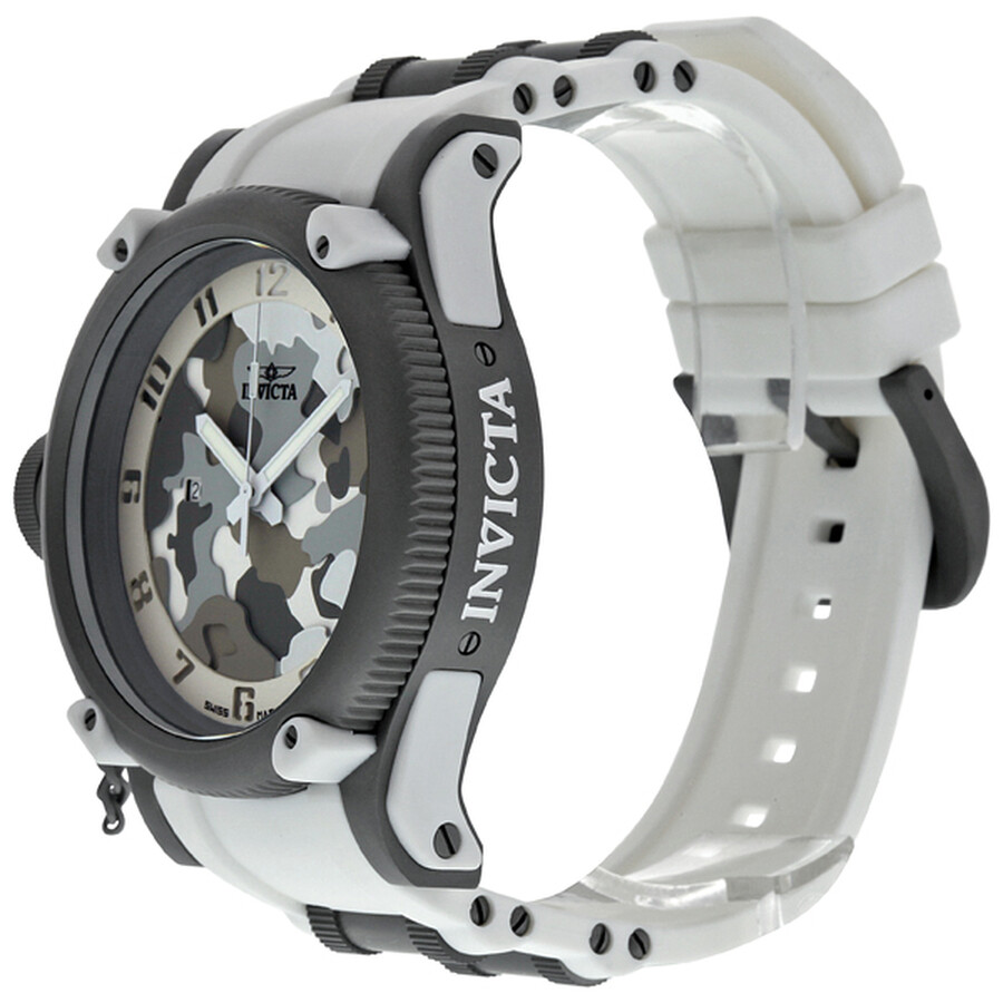 black and white invicta watch