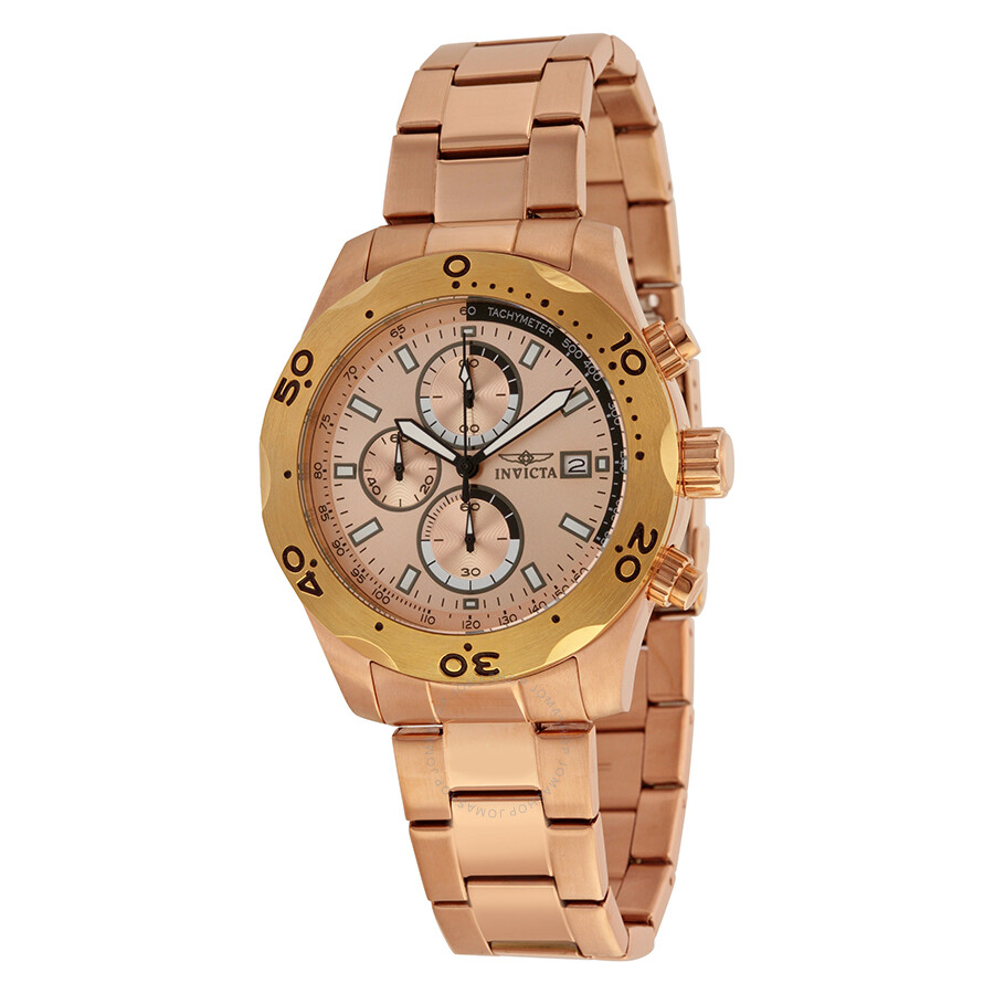 Specialty Chronograph Rose Dial Rose Gold Ion-plated Men's Watch
