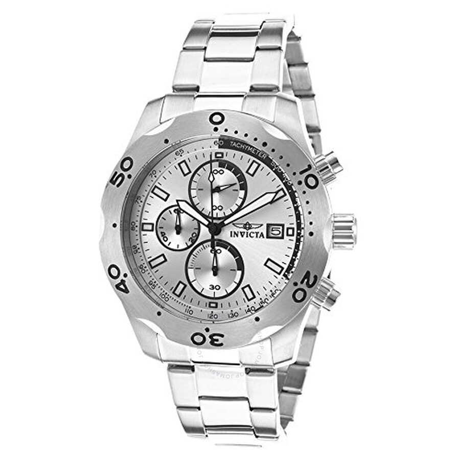 Specialty Chronograph Silver and Black Dial Gunmetal Ion-plated Men's Watch