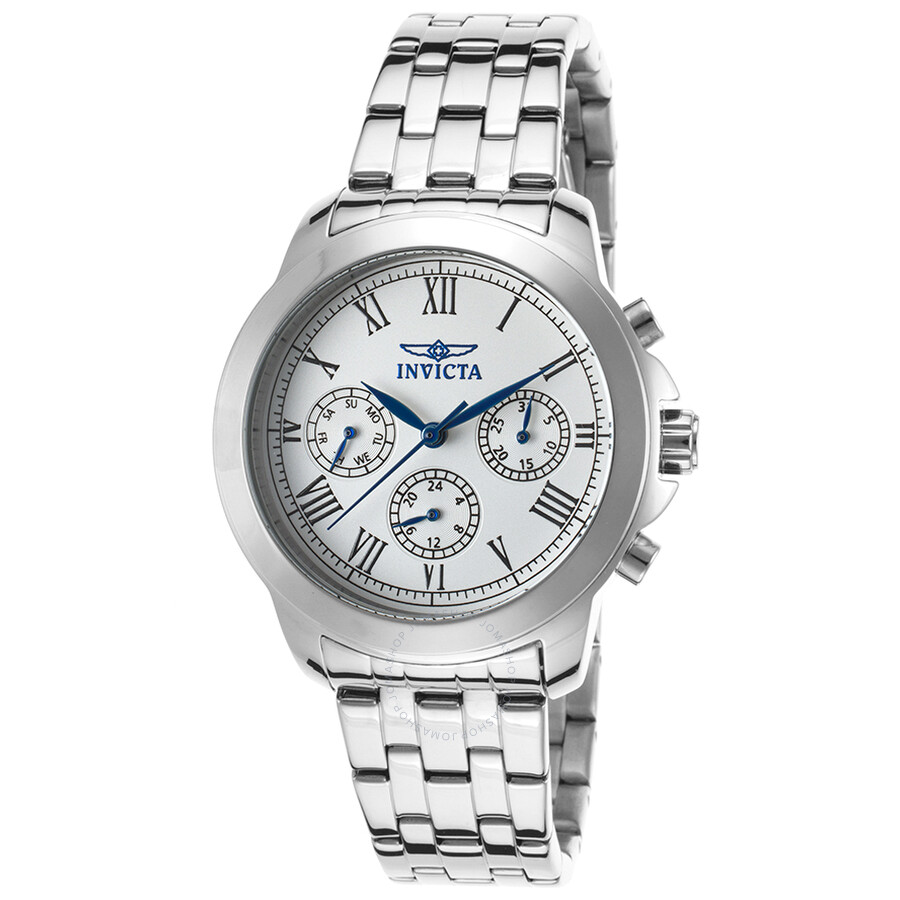 Specialty Chronograph Silver Dial Ladies Watch