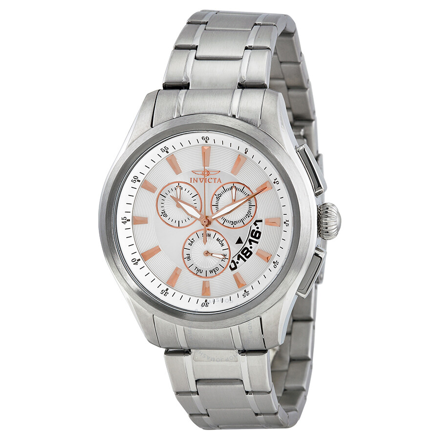 Specialty Chronograph Silver Dial Stainless Steel Men's Watch