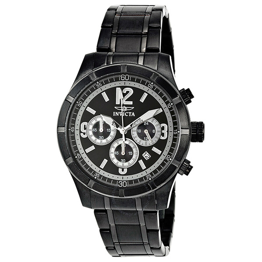 Specialty Classic Chronograph Black Dial Black PVD Men's Watch