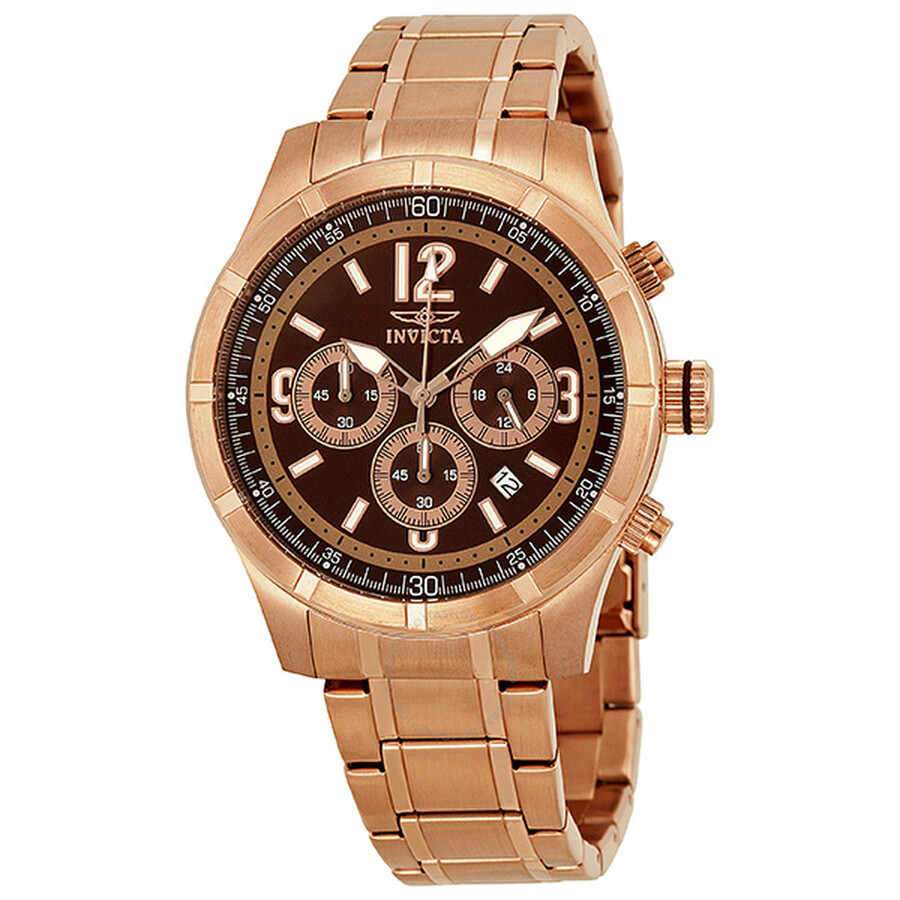 Specialty Classic Chronograph Brown Dial Rose Gold-tone Men's Watch