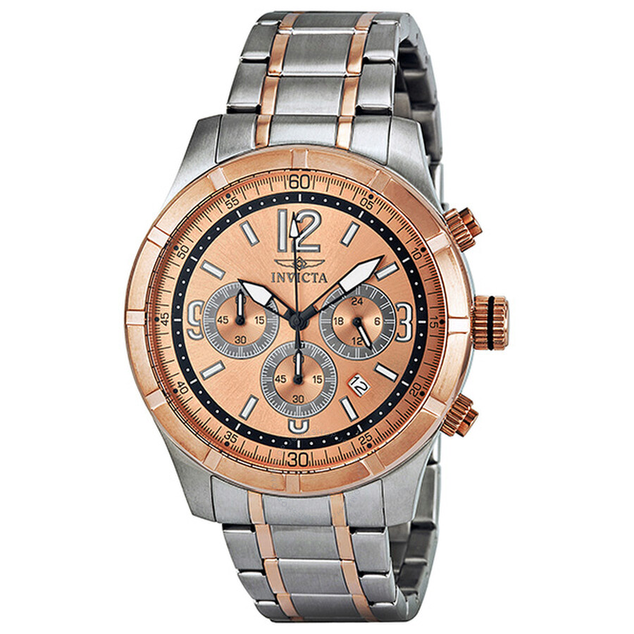 Specialty Classic Chronograph Red Dial Rose Gold-tone Men's Watch