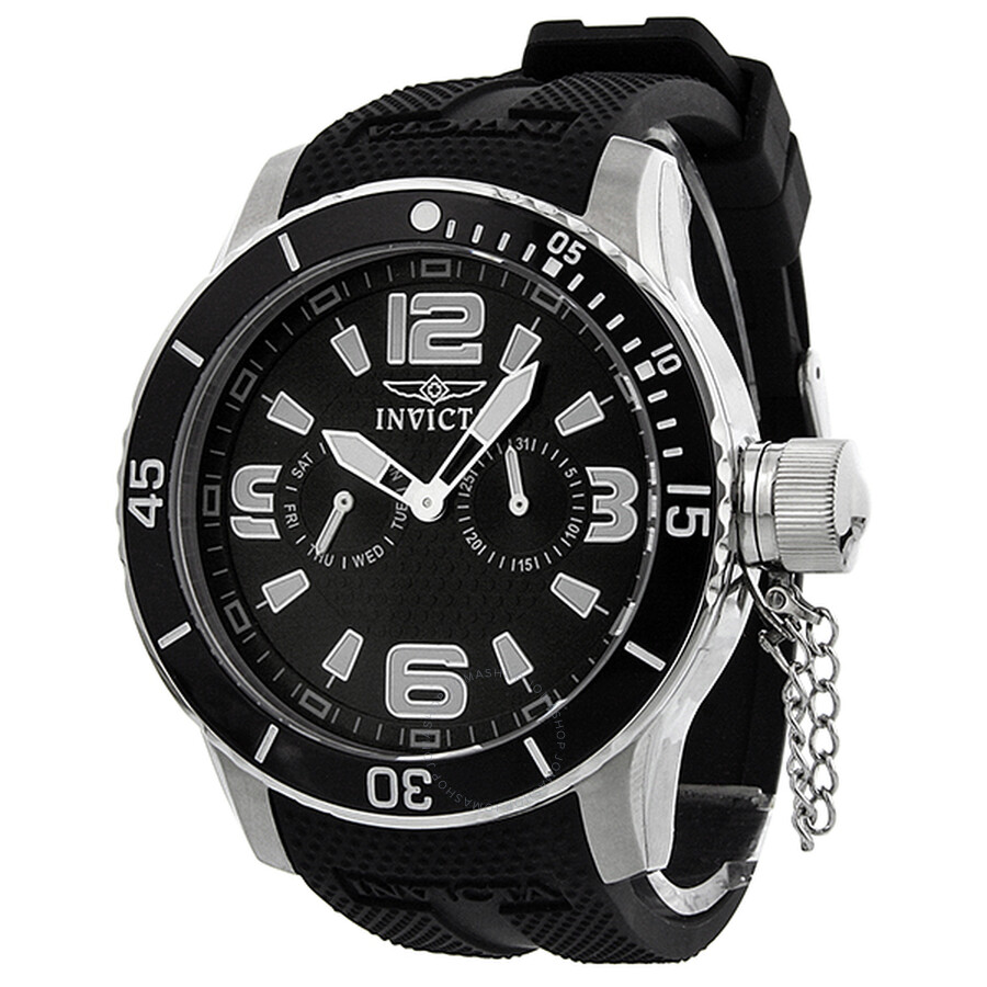 Specialty Corduba Black Dial Steel Rubber Strap Men's Watch