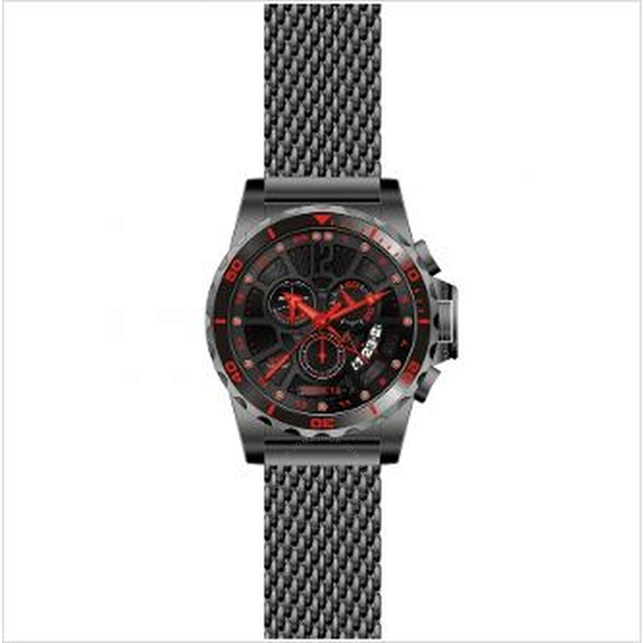 Specialty GMT Multi-Function Black Dial Stainless Steel Men's Watch