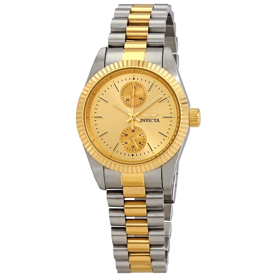 Specialty Gold Dial Two-tone Ladies Watch