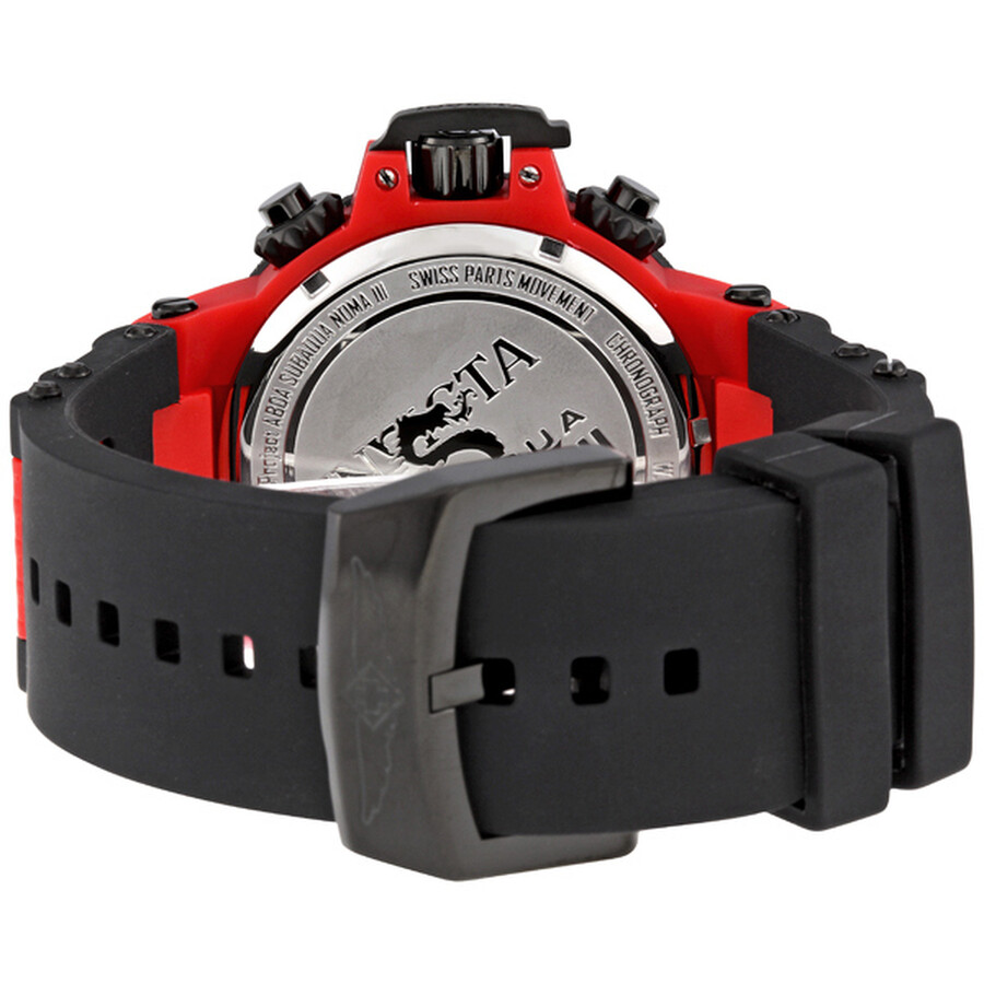 Cinturino Sector Cinturino In Silicone/Gomma Nero Per Orologio Invicta Subaqua Noma III 28mm - Include Perni - Ewatchparts Cinturino Silicone Invicta Subaqua Noma - Foto 6