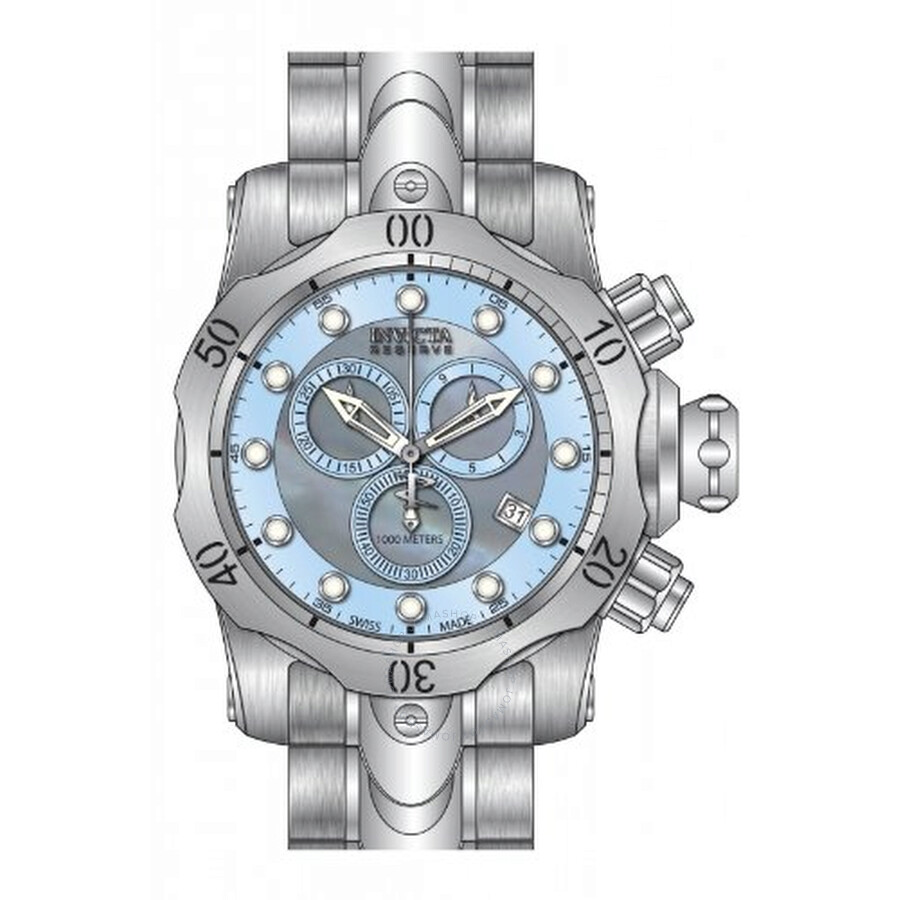 Venom Chronograph Blue Dial Stainless Steel Men's Watch