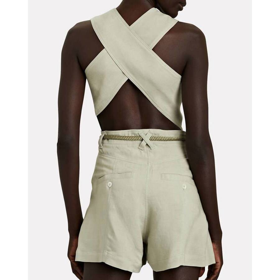 Iro Ladies Guomez VNeck Belted Romper Beige, Size 36 117838Beige36