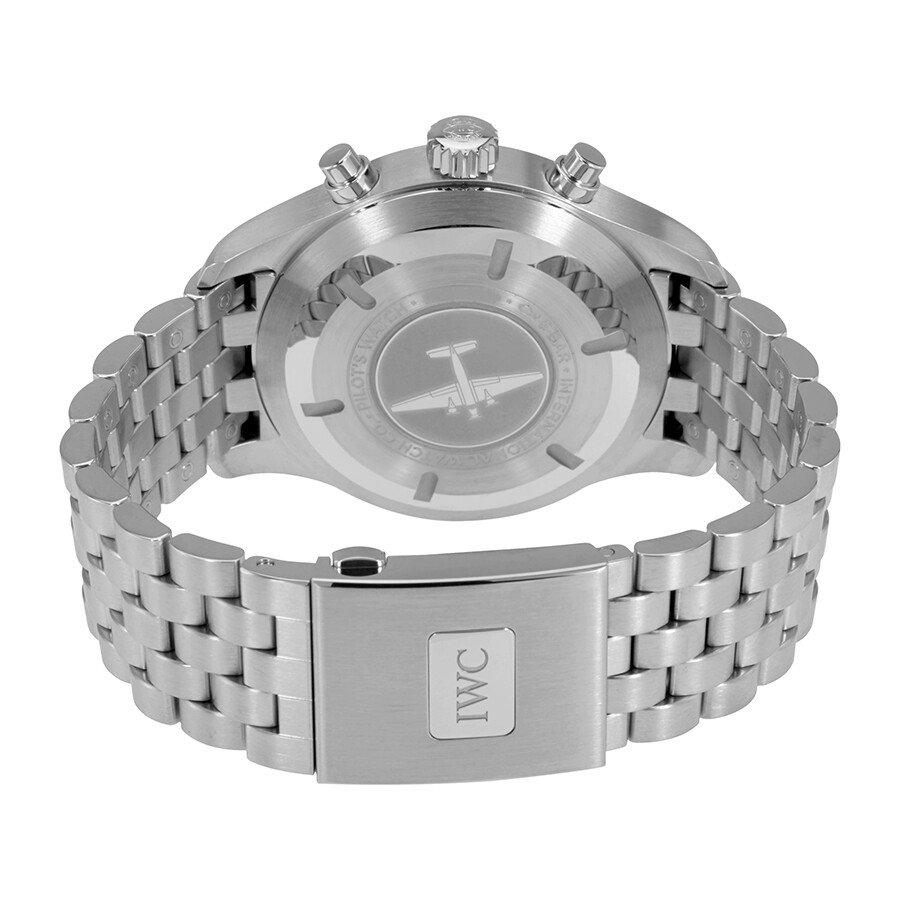 iwc automatic black dial pilot chronograph