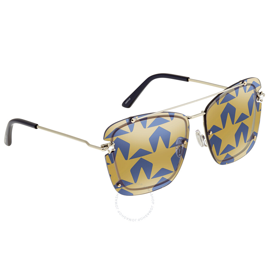 Jimmy Choo Blue Rectangular Ladies Sunglasses AMBRA/S 0J5G/8N 62