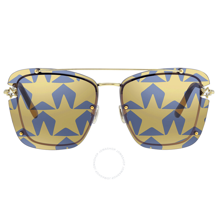 Jimmy Choo Blue Rectangular Ladies Sunglasses AMBRA/S 0J5G/8N 62