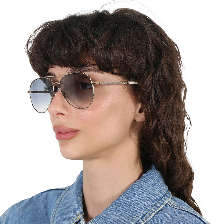 Jimmy Choo Blue Shaded Pilot Ladies Sunglasses DEVAN/S 0IJS/08 59