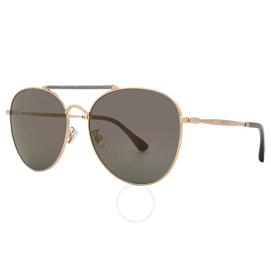 Jimmy Choo Brown Gold Pilot Ladies Sunglasses ABBIE/G/S 0W8Q/K1 61