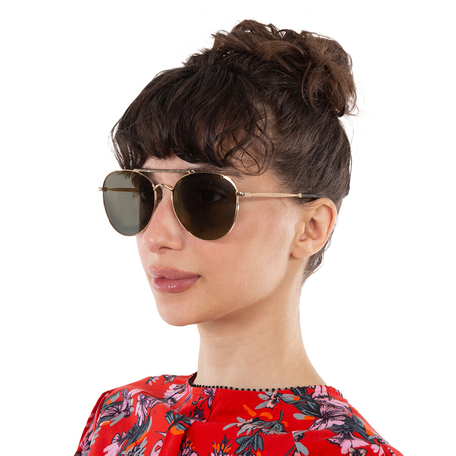 Jimmy Choo Brown Gold Pilot Ladies Sunglasses ABBIE/G/S 0W8Q/K1 61